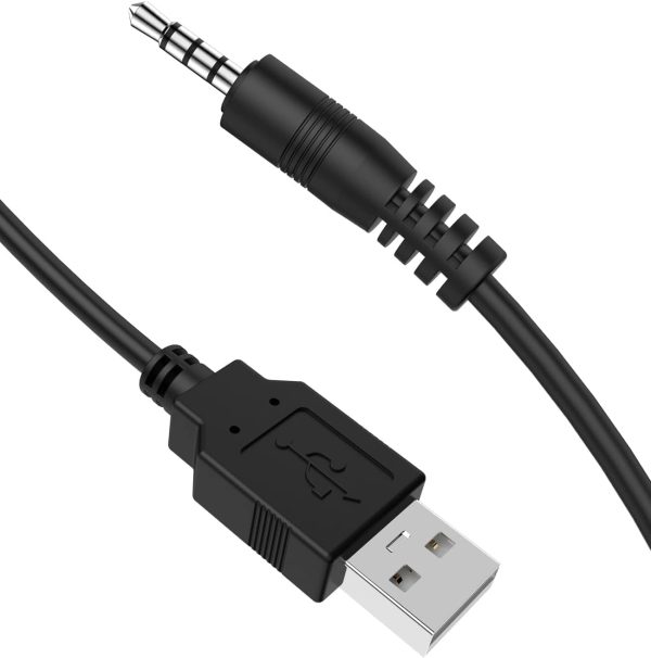 3.5mm USB Charger Cable,3.5mm Male AUX Audio Jack to USB Male Charge Cable Adapter Cord,Compatible with MP3,Headphones,Speakers,Voice Recorder and Any Other Devices with 3.5mm Port(3.3 ft)