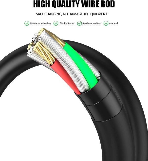 3.5mm USB Charger Cable,3.5mm Male AUX Audio Jack to USB Male Charge Cable Adapter Cord,Compatible with MP3,Headphones,Speakers,Voice Recorder and Any Other Devices with 3.5mm Port(3.3 ft) - Image 4