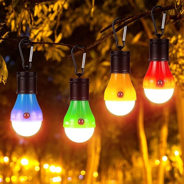 Campings Light [4 Pack] Doukey Portable Camping Lantern Bulb LED Tent Lanterns Emergency Light Camping Essentials Tent Accessories LED Lantern for Backpacking Camping Hiking Hurricane Outage - Image 6
