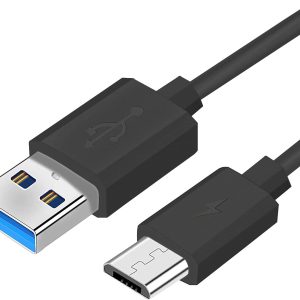 Charger Charging Cable Cord [Micro-USB, 5 ft] Fast Charge for Wireless Bluetooth Speakers Headphone Headset Earphone, and More (Black Blue)