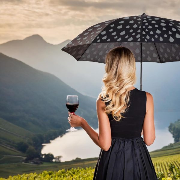 38" Wine Bottle Umbrella for Rain, Sunlight, Outdoor, Travel & Beach, Portable, Compact, Collapsible, Waterproof, Windproof and UV Blocker Stick Umbrella for Men & Women - Image 4