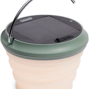200 Lumens Rechargeable Solar Camping Lantern, Collapsible, Lightweight & Water Resistant with Multicolored Lights