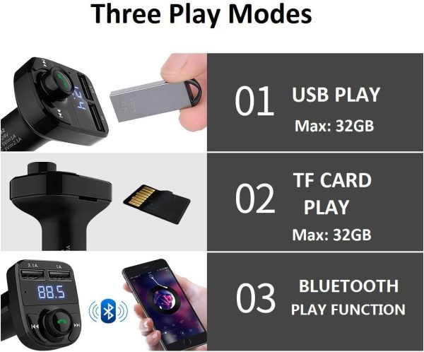 Handsfree Call Car Charger,Wireless Bluetooth FM Transmitter Radio Receiver,Mp3 Audio Music Stereo Adapter,Dual USB Port Charger Compatible for All Smartphones,Samsung Galaxy,LG,HTC,etc. - Image 9