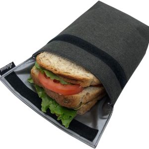 Insulated Reusable Eco Snack bag, Sandwich bag, Food Pouch, Insulated Lunch Bag, Insulin Cooling Case, golf pouch, Work, Picnics, Travel, Men, Woman (Dark Grey)