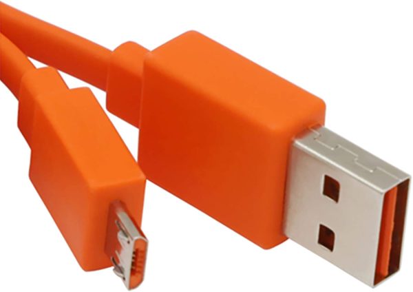JAINTA USB Fast Power Charging Charger Cable Cord Compatible with for JBL Wireless Bluetooth Speaker Earphone Headphone - 3.3FT & Orange