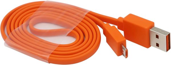 JAINTA USB Fast Power Charging Charger Cable Cord Compatible with for JBL Wireless Bluetooth Speaker Earphone Headphone - 3.3FT & Orange - Image 6