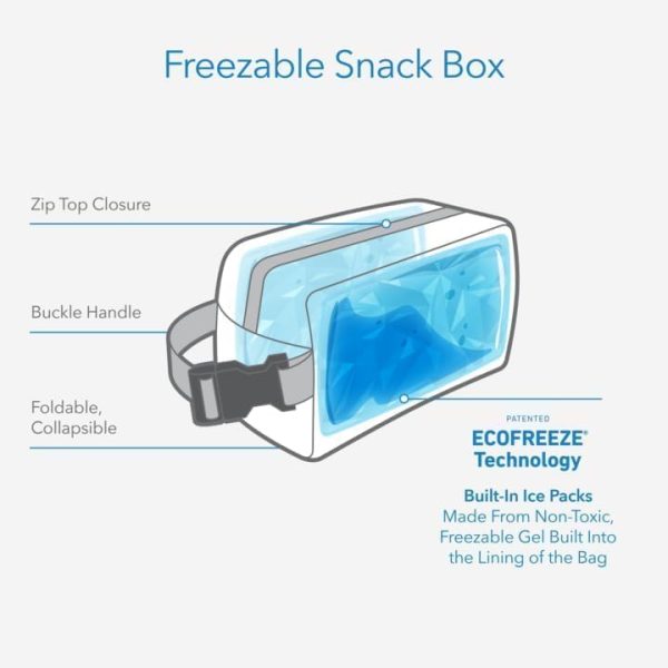 PackIt Freezable Snack Box, Rainbow Sky, Built with EcoFreeze Technology, Collapsible, Reusable, Zip Closure with Buckle Handle, Great for All Ages and Fresh Snacks on the go - Image 3