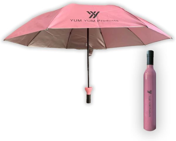 Premium Compact Bottle Umbrella - Collapsible Umbrella for Rain & Sun - Folding Portable Umbrella Lightweight Windproof, Waterproof & UV Protection - Perfect for Outdoor Adventures & Everyday Use